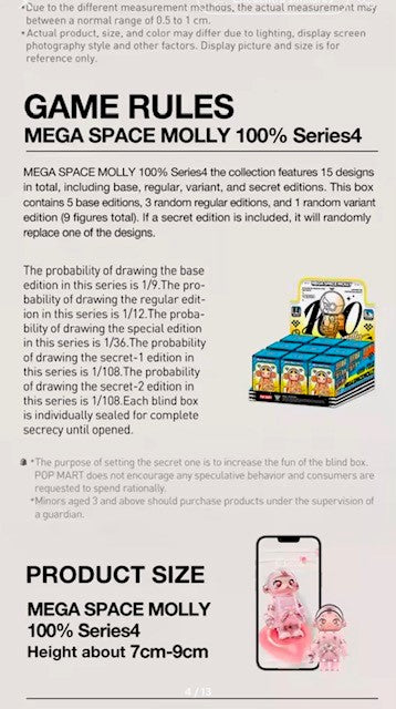 MEGA SPACE MOLLY 100% - Serie 04 - Figura Coleccionable / Caja Misteriosa