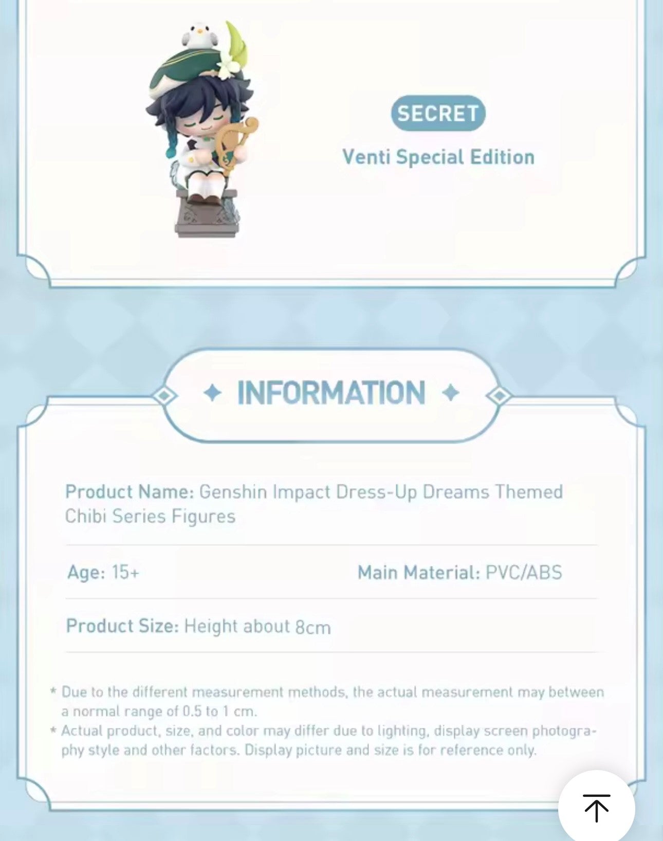 GENSHIN IMPACT - Dress Up Dreams Themed Chibi Serie - Figura Coleccionable / Caja Misteriosa