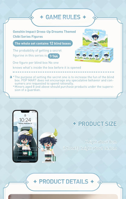GENSHIN IMPACT - Dress Up Dreams Themed Chibi Serie - Figura Coleccionable / Caja Misteriosa